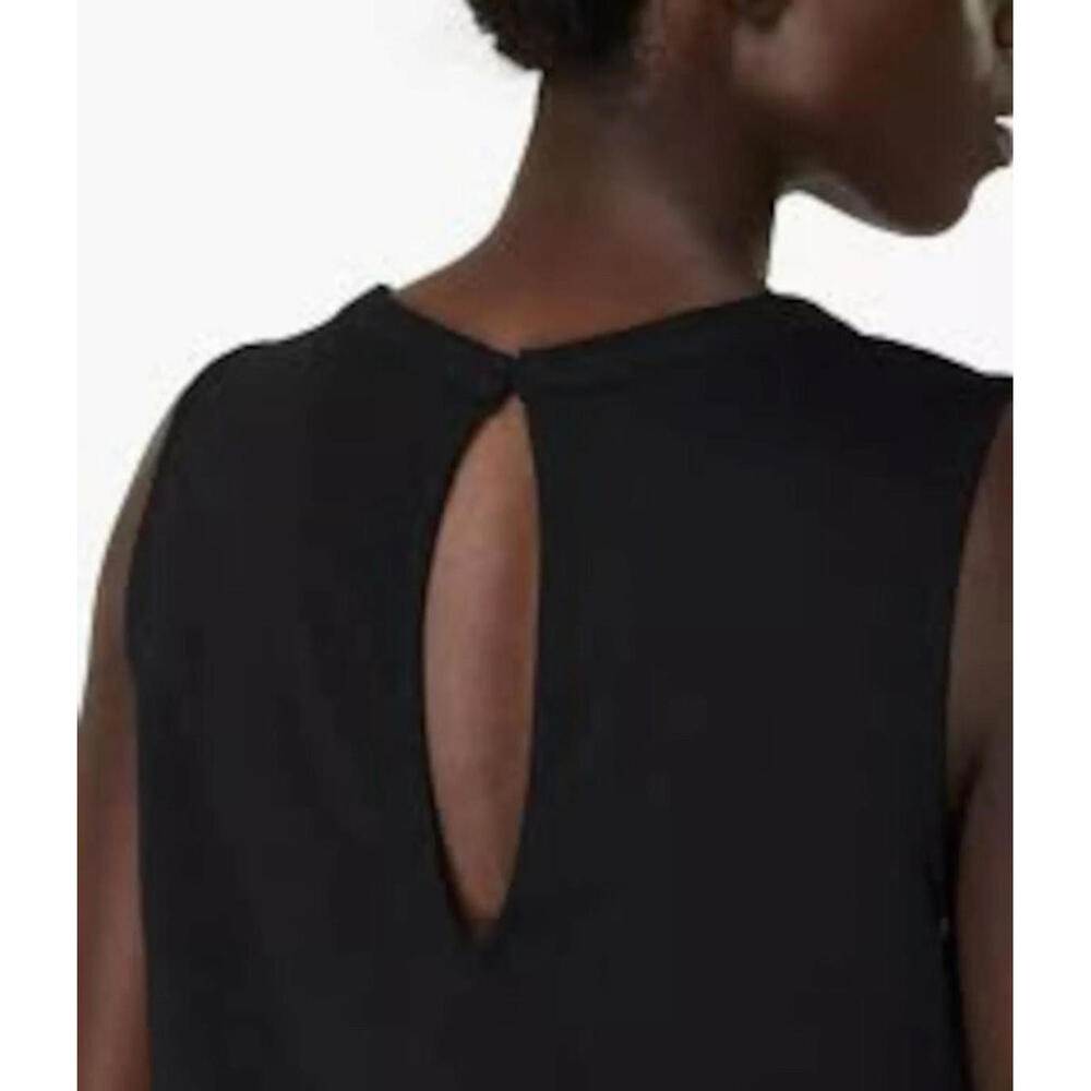 New SWEATY BETTY Cruise V-Neck Wide Leg Cropped Jumpsuit Black Size M Retail$128 - Picture 5 of 12